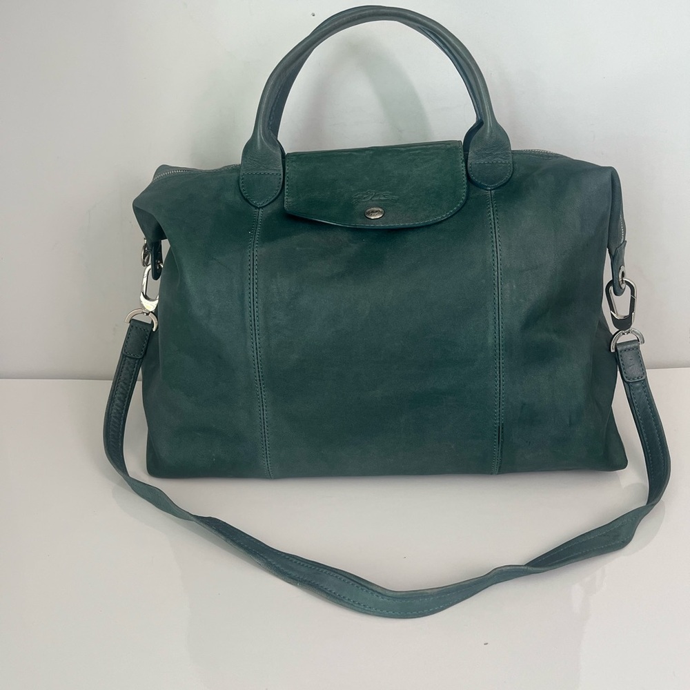 Longchamp Le Pliage Cuir Leather Shoulder Bag